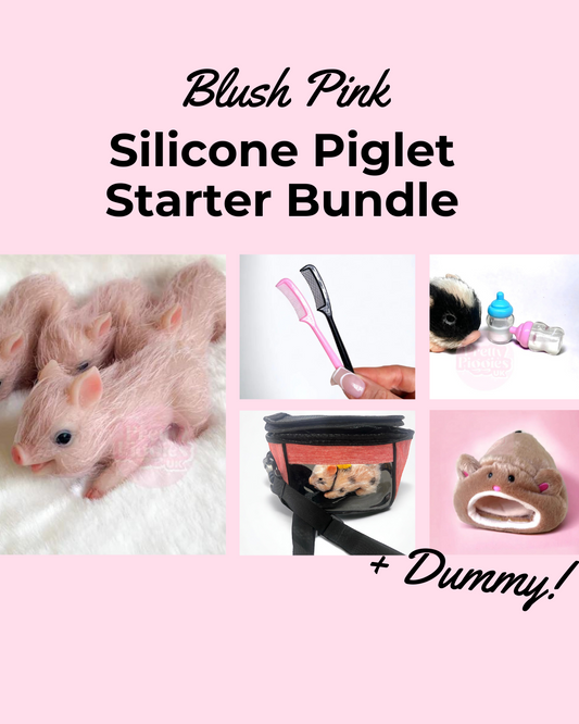 Blush Pink Silicone Piglet Doll Starter Bundle