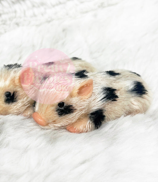 Premium Polka Dot Silicone Piglet Animal Doll